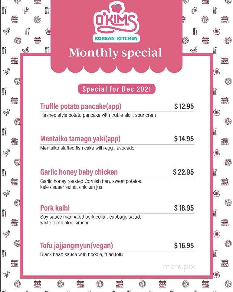 O'Kims - Honolulu, HI menu_pic