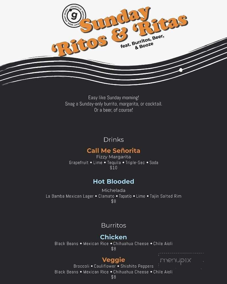 Gravely Brewing - Louisville, KY menu_pic