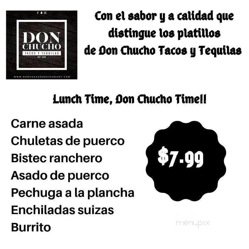 Don Chuchos Tacos y Tequilas - Brownsville, TX menu_pic