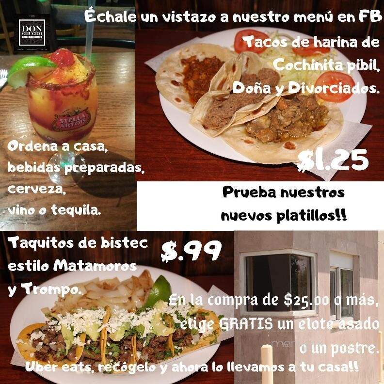 Don Chuchos Tacos y Tequilas - Brownsville, TX menu_pic