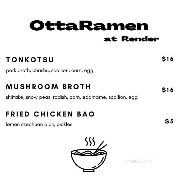 Render Kitchen & Bar - South Bend, IN menu_pic