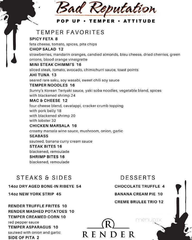 Render Kitchen & Bar - South Bend, IN menu_pic