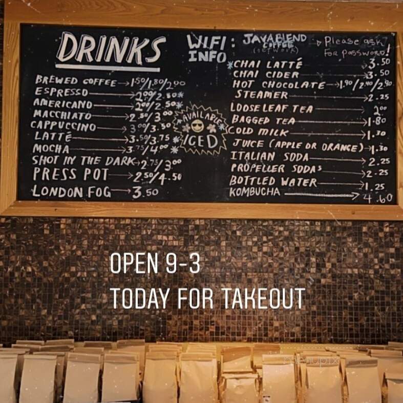 Java Blend - Halifax, NS menu_pic
