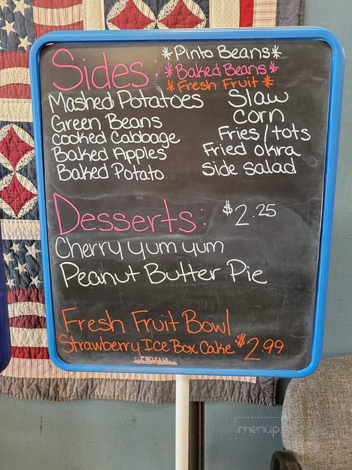 Patty's Snack Bar - Jonesville, NC menu_pic