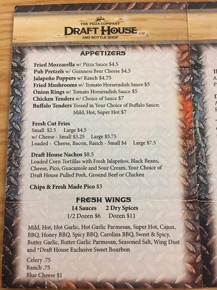 Draft House - Munhall, PA menu_pic
