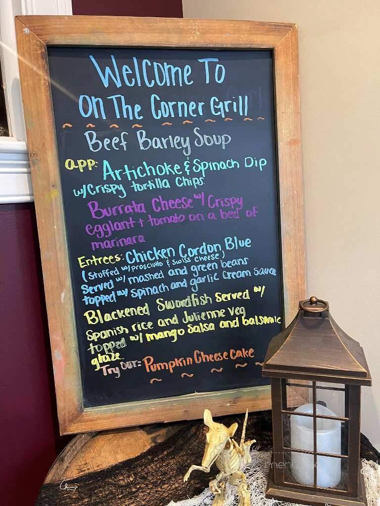 On the Corner Grill - Derry, NH menu_pic