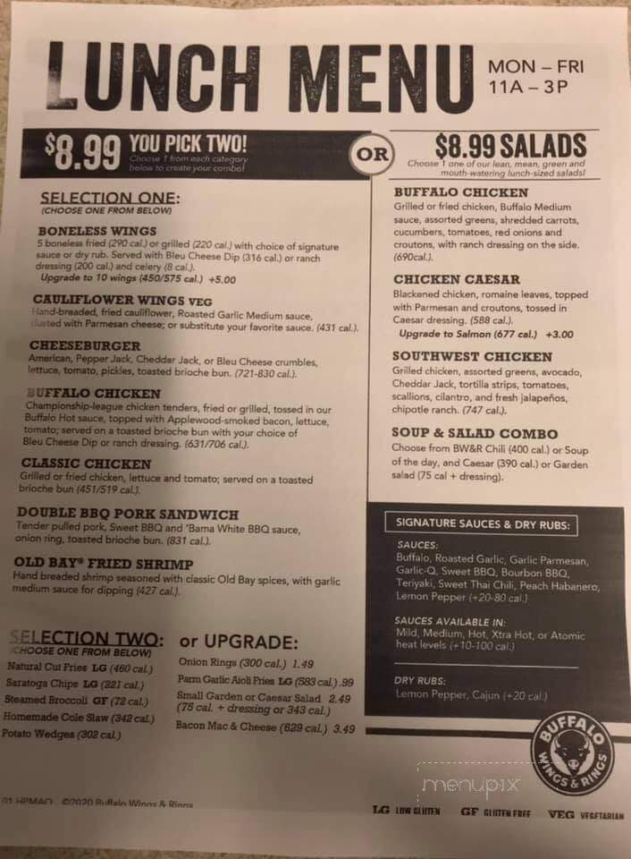 Buffalo Wings & Rings - Danville, KY menu_pic