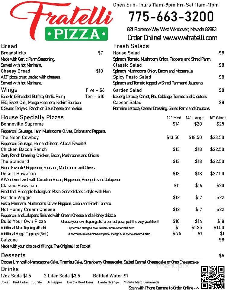 Fratelli Pizza - West Wendover, NV