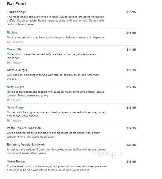 Bonaterra - Seneca, SC menu_pic