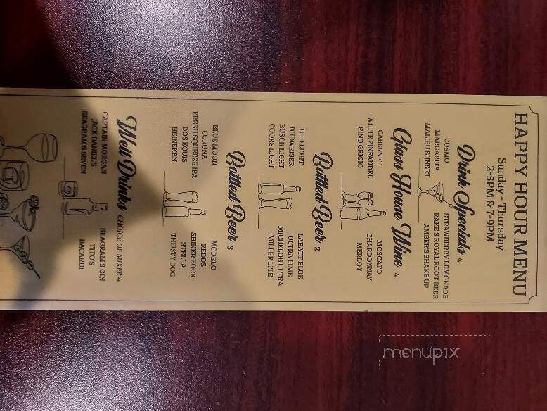 Rakes Place - Zanesville, OH menu_pic