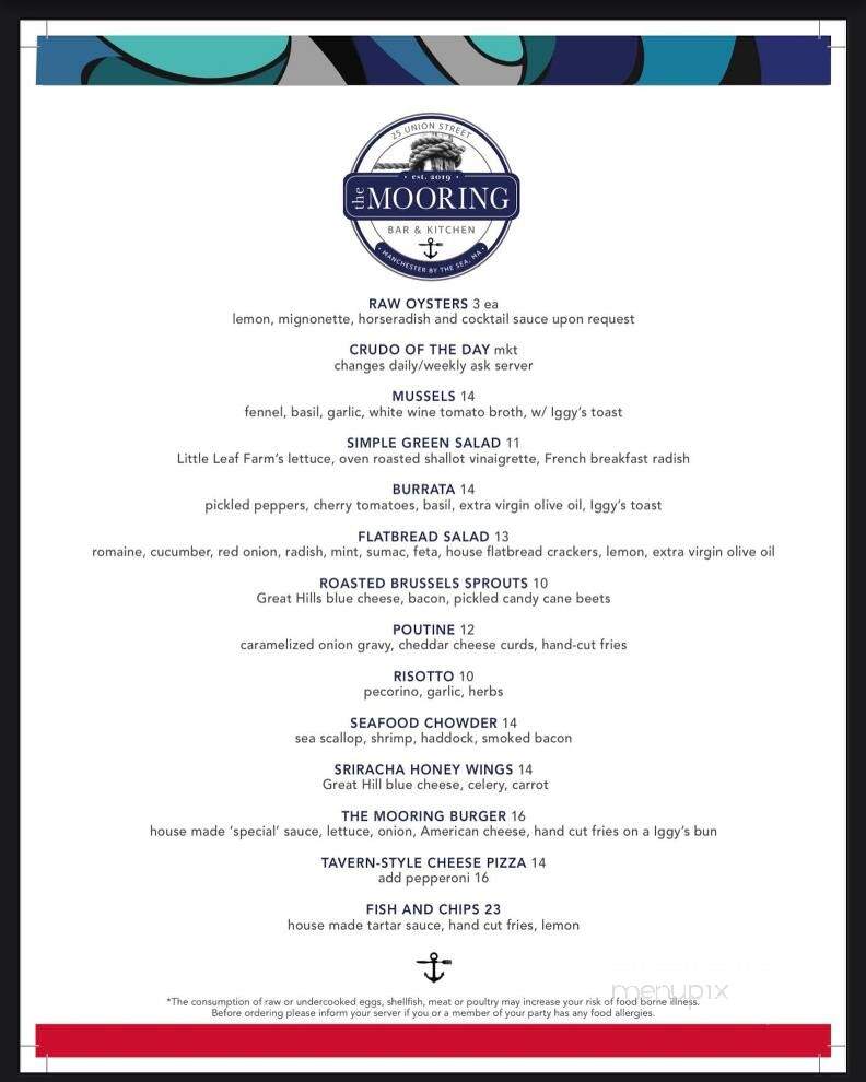 The Mooring - Manchester by the Sea, MA menu_pic