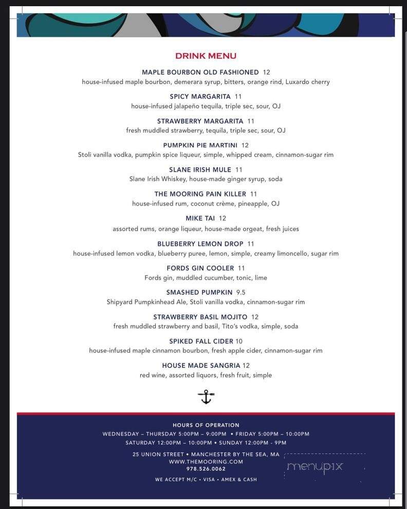 The Mooring - Manchester by the Sea, MA menu_pic