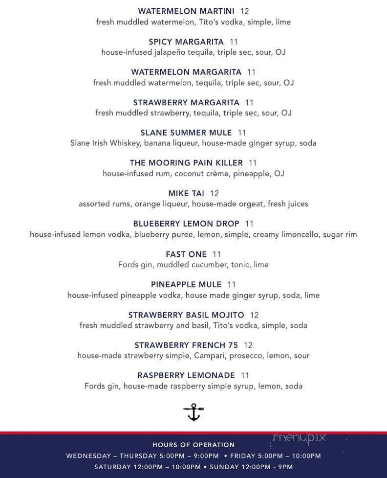 The Mooring - Manchester by the Sea, MA menu_pic