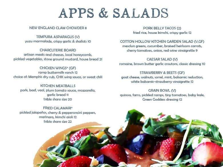 Cotton Hollow Kitchen - South Glastonbury, CT menu_pic