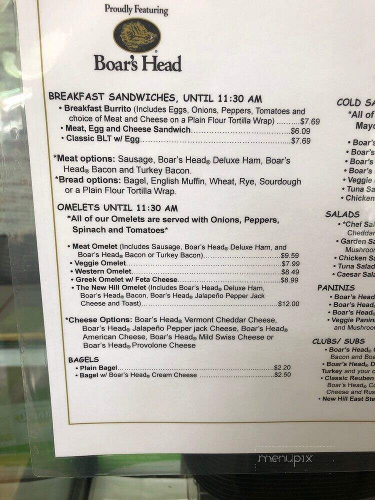 The Hill Cafe - Washington, DC menu_pic