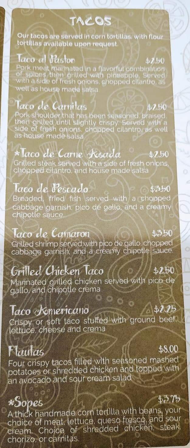 Salsa Y Limon Mexican Grill - Florence, SC menu_pic