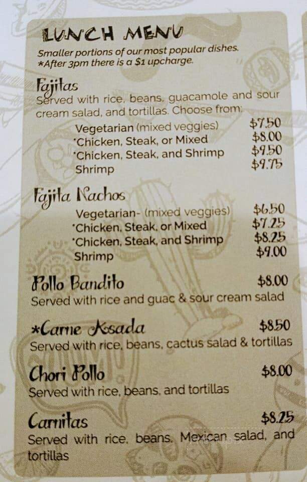 Salsa Y Limon Mexican Grill - Florence, SC menu_pic