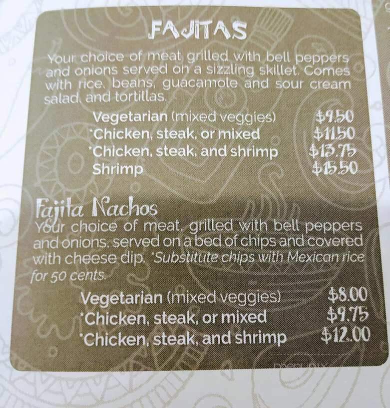 Salsa Y Limon Mexican Grill - Florence, SC menu_pic
