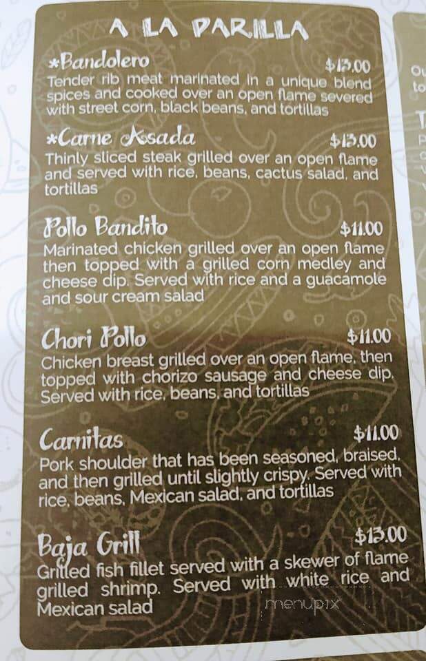 Salsa Y Limon Mexican Grill - Florence, SC menu_pic
