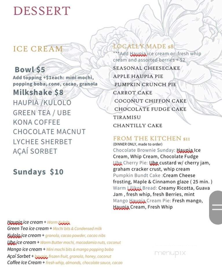 The Smoking Boar and the Coconut - Waialua, HI menu_pic