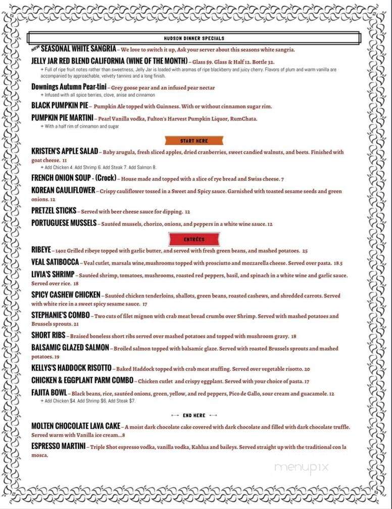 Welly's Restaurant - Hudson, MA menu_pic
