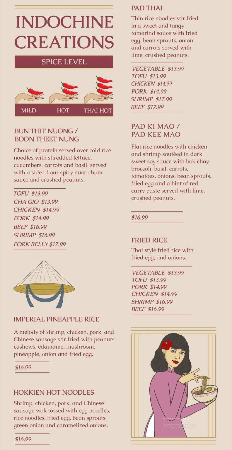 Indochine Express - Wilmington, NC menu_pic