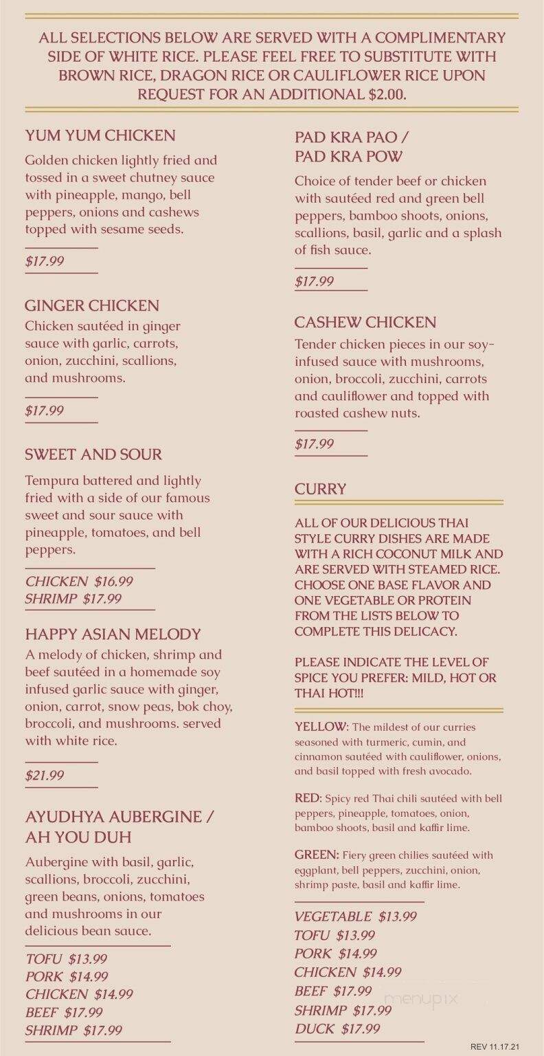 Indochine Express - Wilmington, NC menu_pic