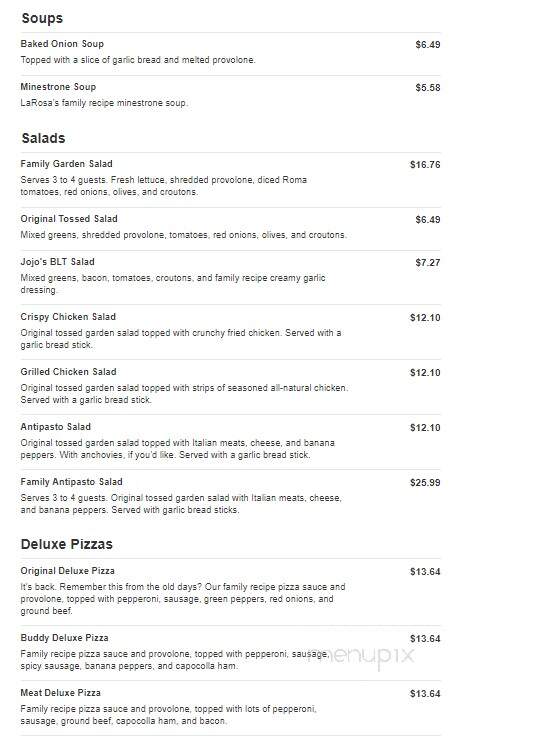LaRosa's Pizzeria - Richmond, KY menu_pic