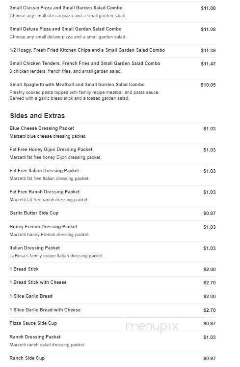 LaRosa's Pizzeria - Richmond, KY menu_pic