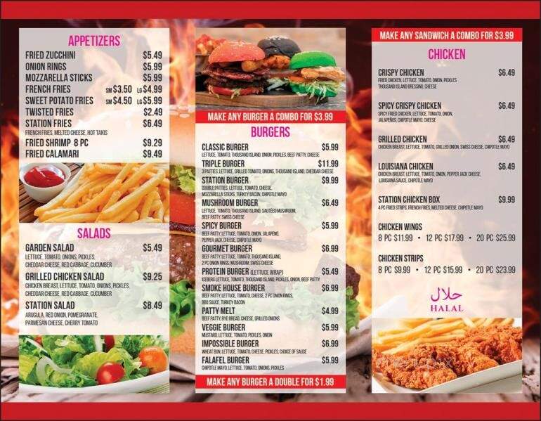 Burger Station - Clifton, NJ menu_pic