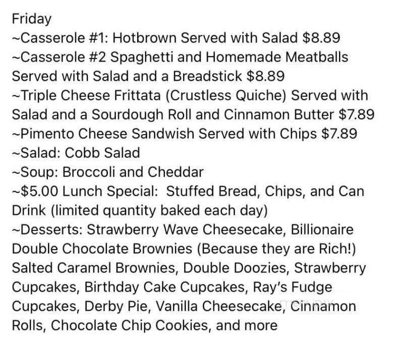 Cafe Celebre - Benton, KY menu_pic
