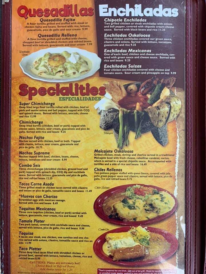 Fajitas Mexican Cuisine - Oskaloosa, KS menu_pic