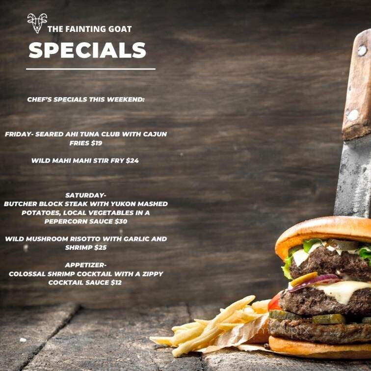The Fainting Goat - Pocahontas, IL menu_pic