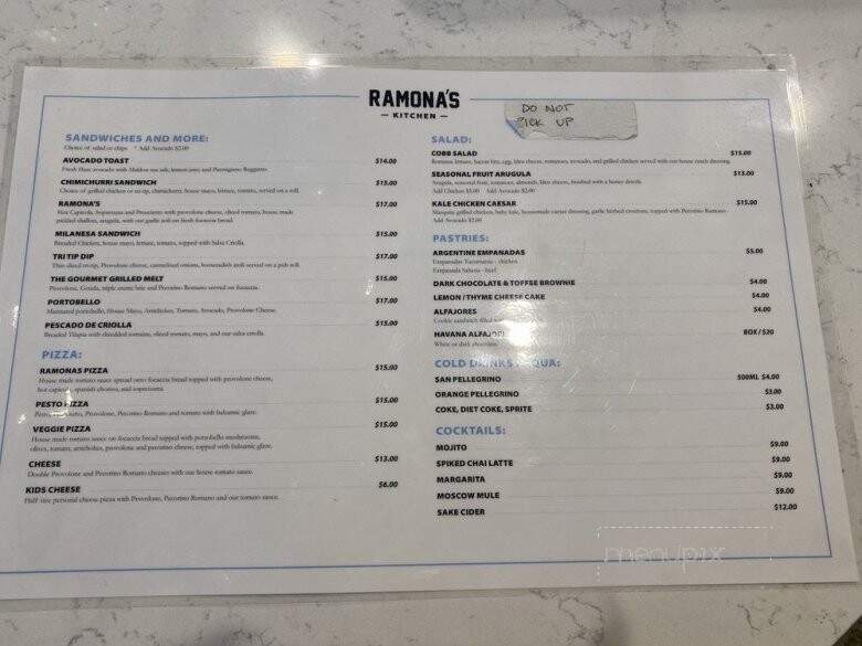 Ramona's Kitchen - Walnut Creek, CA menu_pic