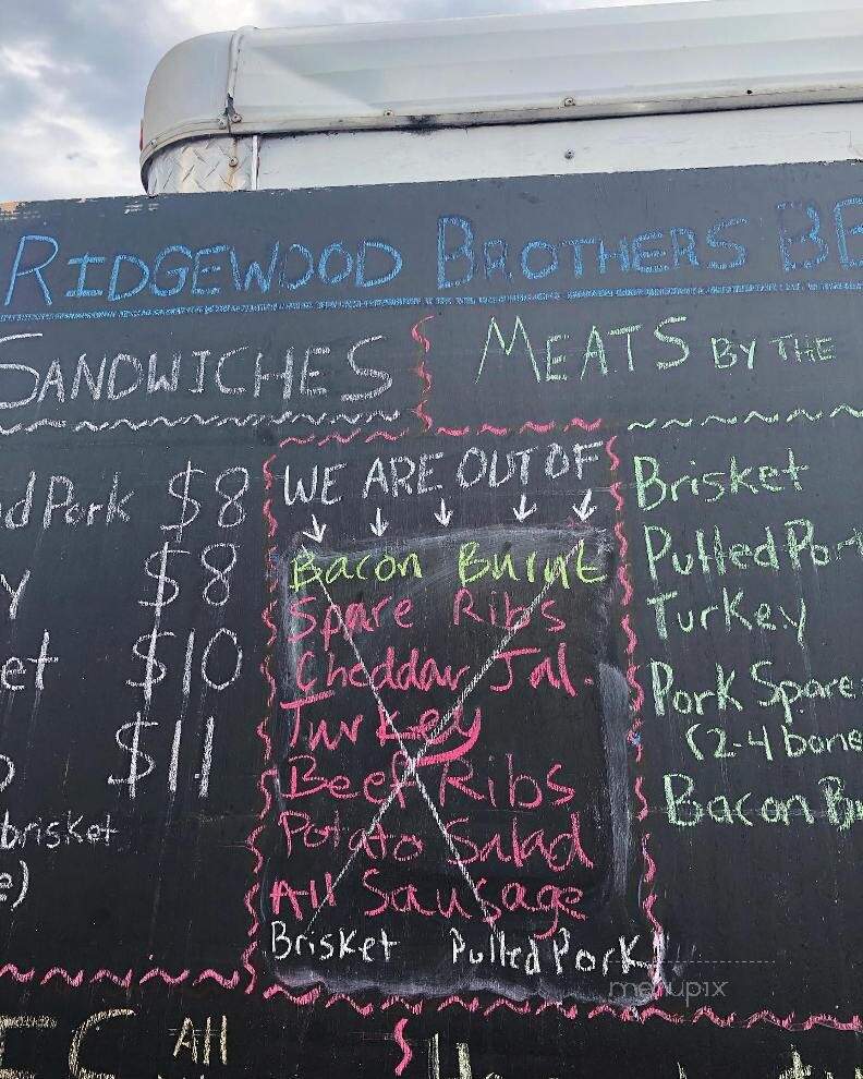 Ridgewood Brothers' BBQ - Russellville, AR menu_pic