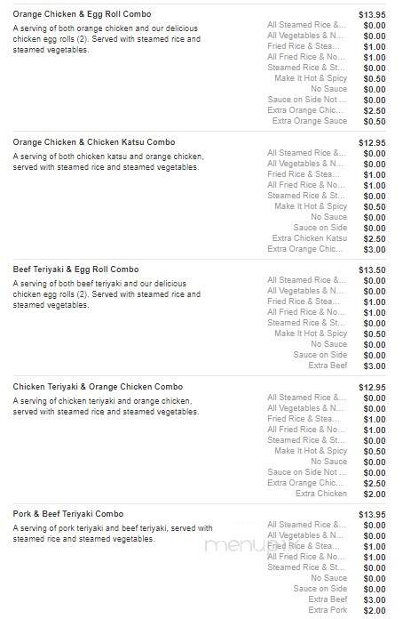 Happy Teriyaki - Emmett, ID menu_pic