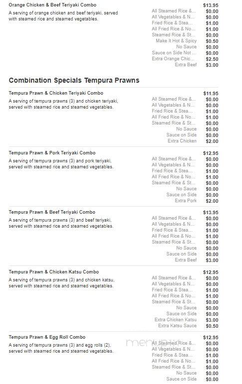 Happy Teriyaki - Emmett, ID menu_pic