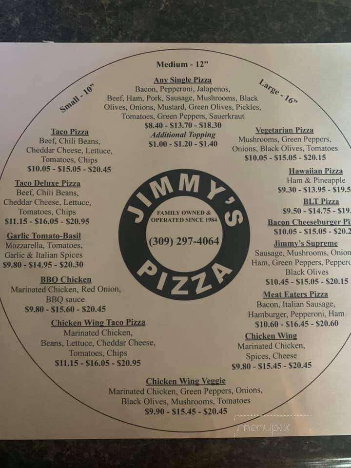 Jimmy's Pizza - Galesburg, IL menu_pic