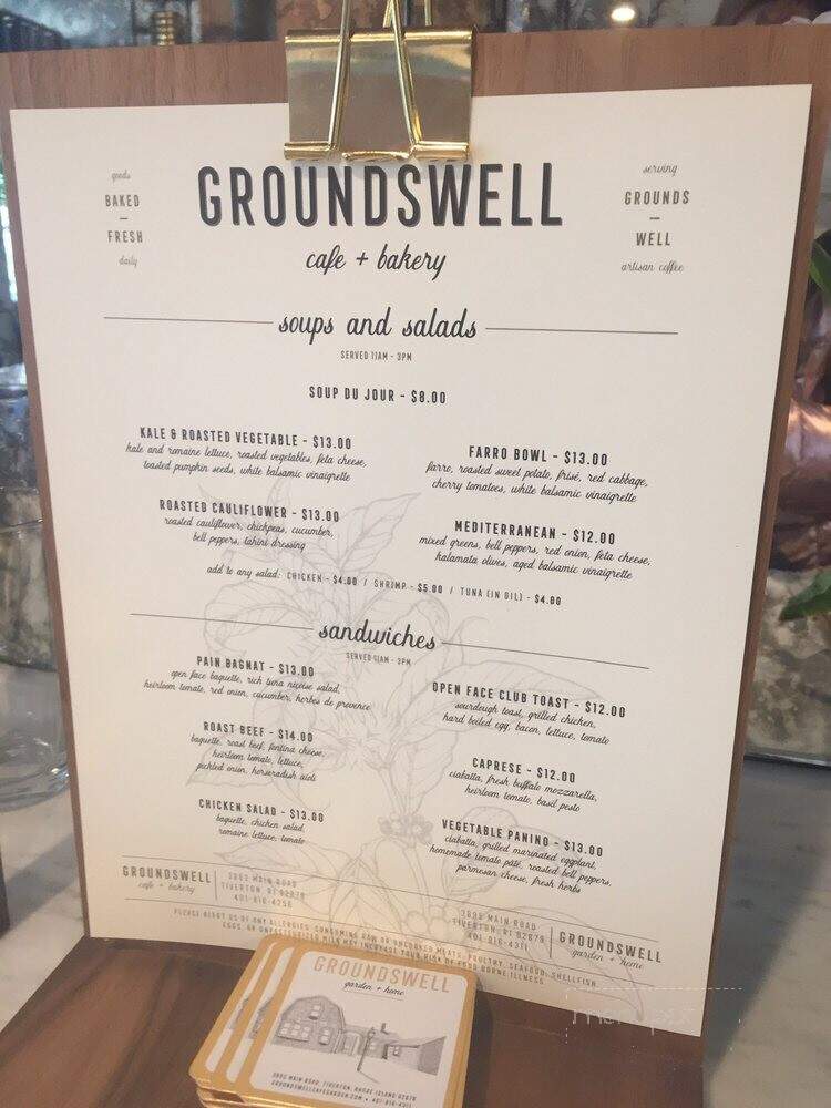 Groundswell Cafe and Bakery - Tiverton, RI