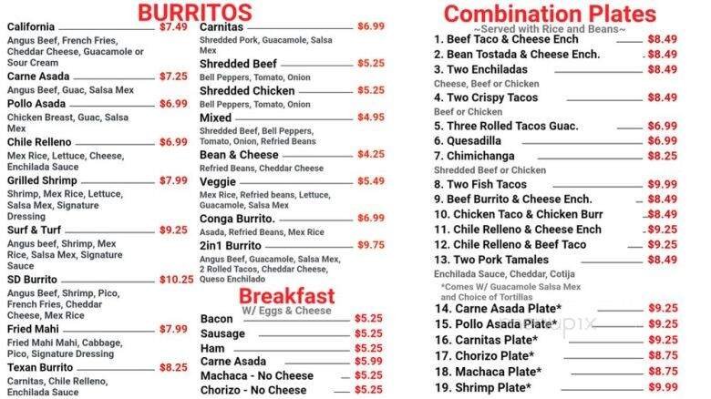 Valerie's Taco Stand - Princeton, TX menu_pic