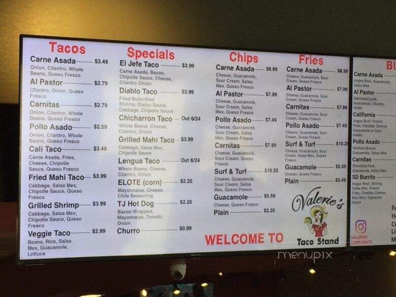Valerie's Taco Stand - Princeton, TX menu_pic