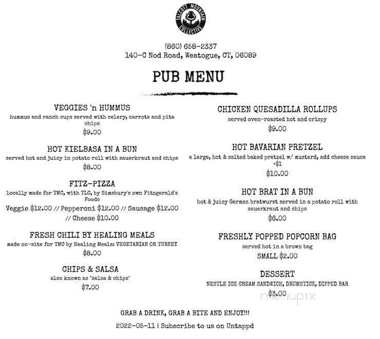 Talcott Mountain Collective - Simsbury, CT menu_pic