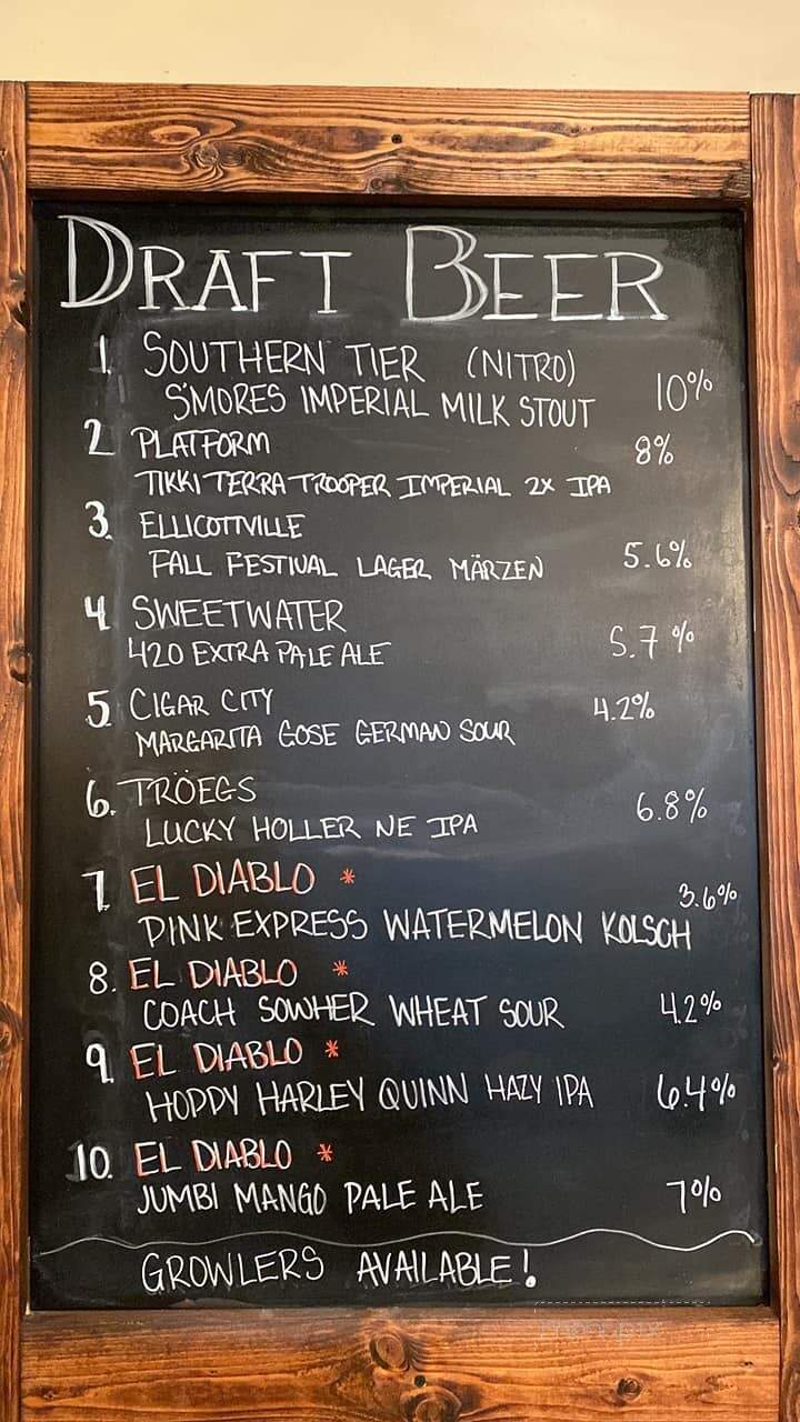 El Diablo Brewing Co & Wood-Fired Kitchen - Greensburg, PA menu_pic