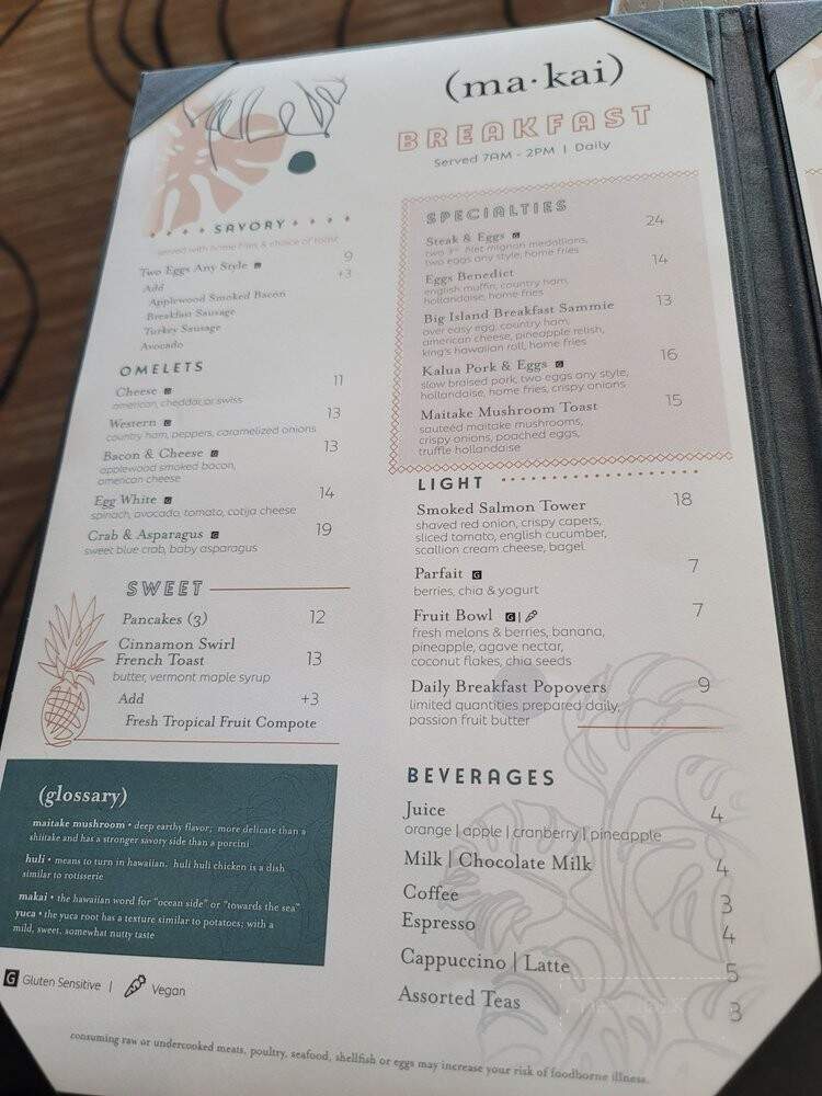 Makai - Atlantic City, NJ menu_pic