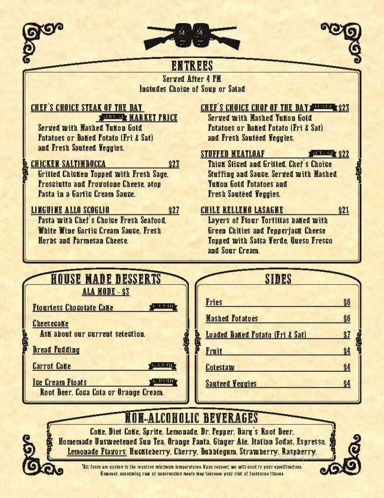 Double Barrel Craft Kitchen and Taphouse - Newport, WA menu_pic