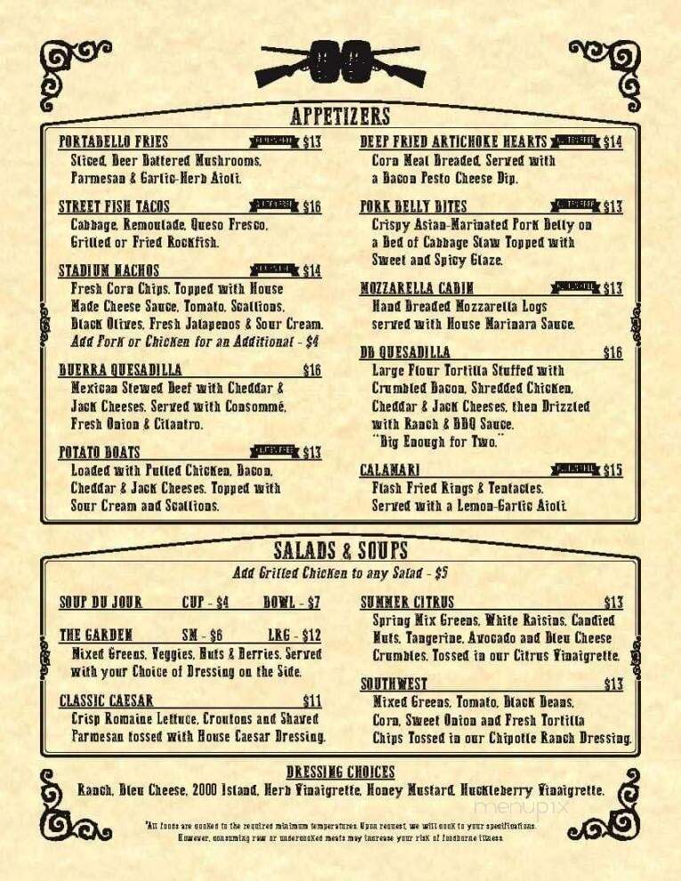 Double Barrel Craft Kitchen and Taphouse - Newport, WA menu_pic