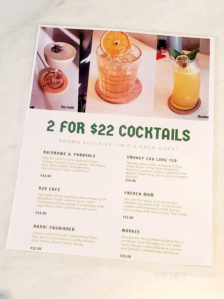 An Di Dzo - Honolulu, HI menu_pic