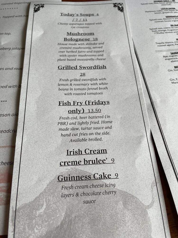 Winfield's Pub - Buffalo, NY menu_pic