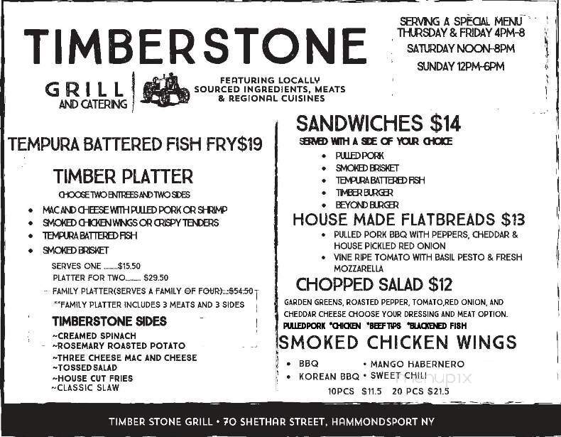 Timber Stone Grill - Hammondsport, NY