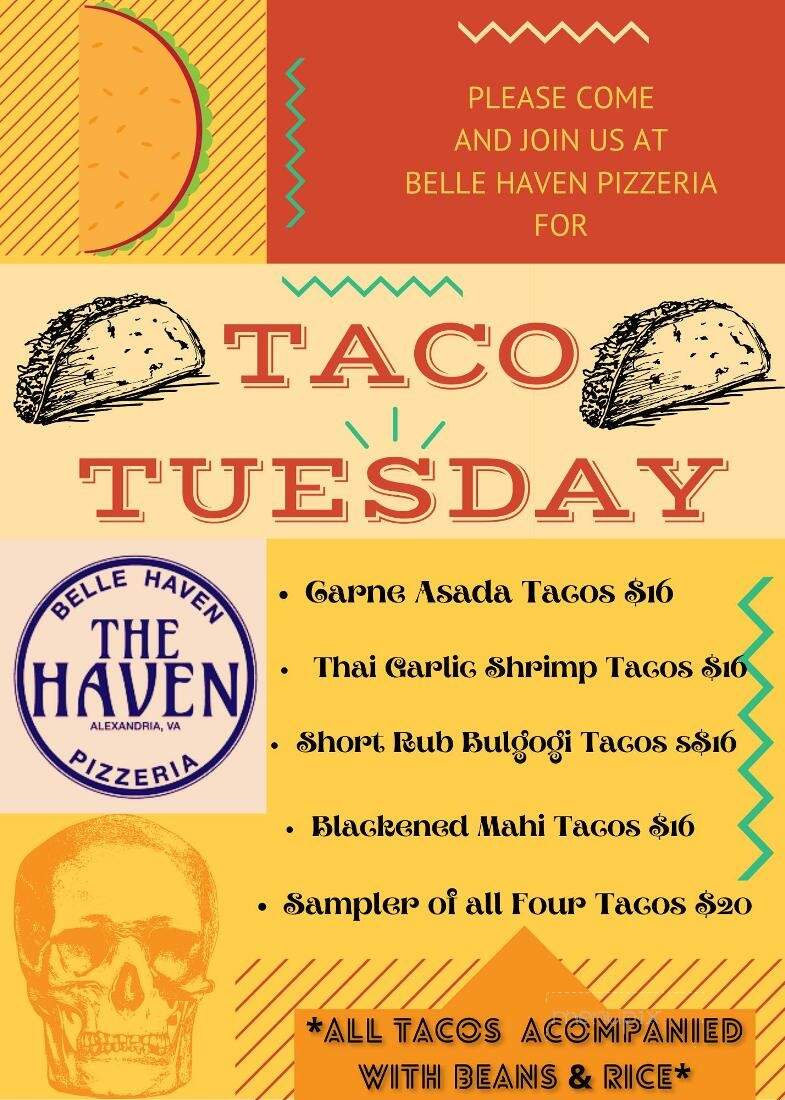 DRP Belle Haven Pizzeria - Alexandria, VA menu_pic